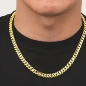 18k Gold Plated Cuban Chain for Men and Women Necklace Jewelry